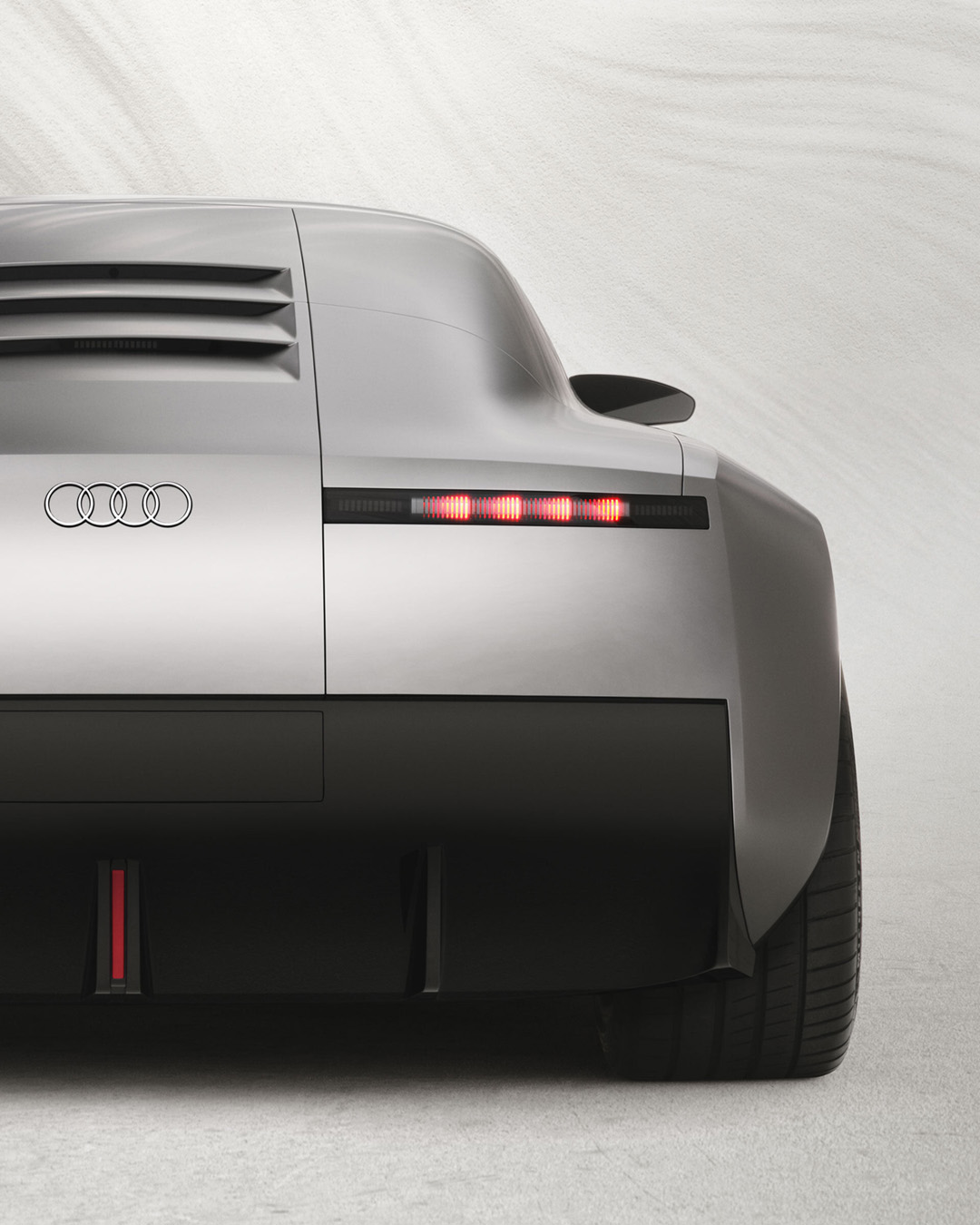 Pogled od zadaj na konceptno vozilo Audi Concept C.